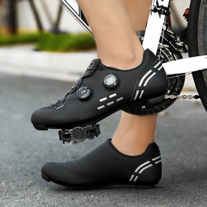Hochwertige Fahrradschuhe für Herren, SPD, selbstverriegelnd, Rennrad-Sportschuhe, MTB-Mountainbike-Schuhe für Damen, rutschfeste Fahrradschuhe 36-47