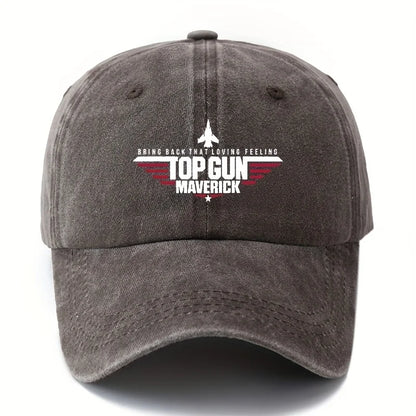 "TOP GUN MAVERICK" Men'S Classic Vintage Baseball Cap, Adjustable  Hat with Curved Brim, Casual Outdoor Sports
