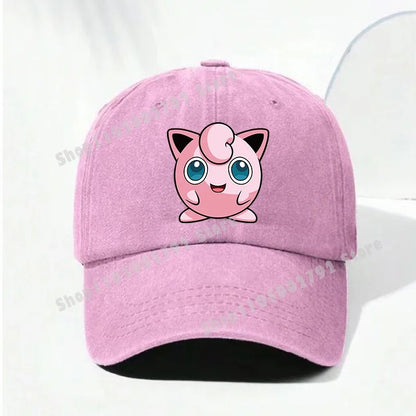 Pokémonové bejzbalové čiapky Pikachu Kawaii Anime postavičky Slnečné klobúky Letné vonkajšie detské a rodičovské slnečné klobúky Trendové čiapky s kačacím jazýčkom Darček