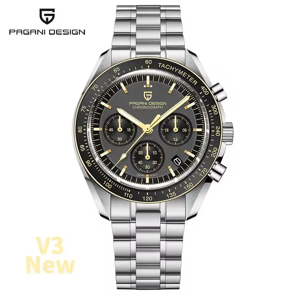2026 New PAGANI DESIGN Mens Watches Quartz Speed Sports Chronograph Watch For Men Waterproof Luminous AR Sapphire Man Gift Clock