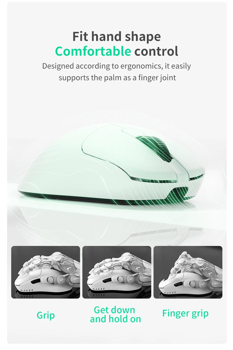 Mouse wireless AJAZZ AJ179 NL Star Flash Version, 3 modalità, bassa latenza, lunga autonomia, leggero e personalizzato, per ufficio e gaming
