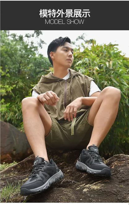 Men's Hiking Shoes Breathable Mesh Sports Summer Outdoor Wear-resistant Hiking and Hunting Tactical Shoes