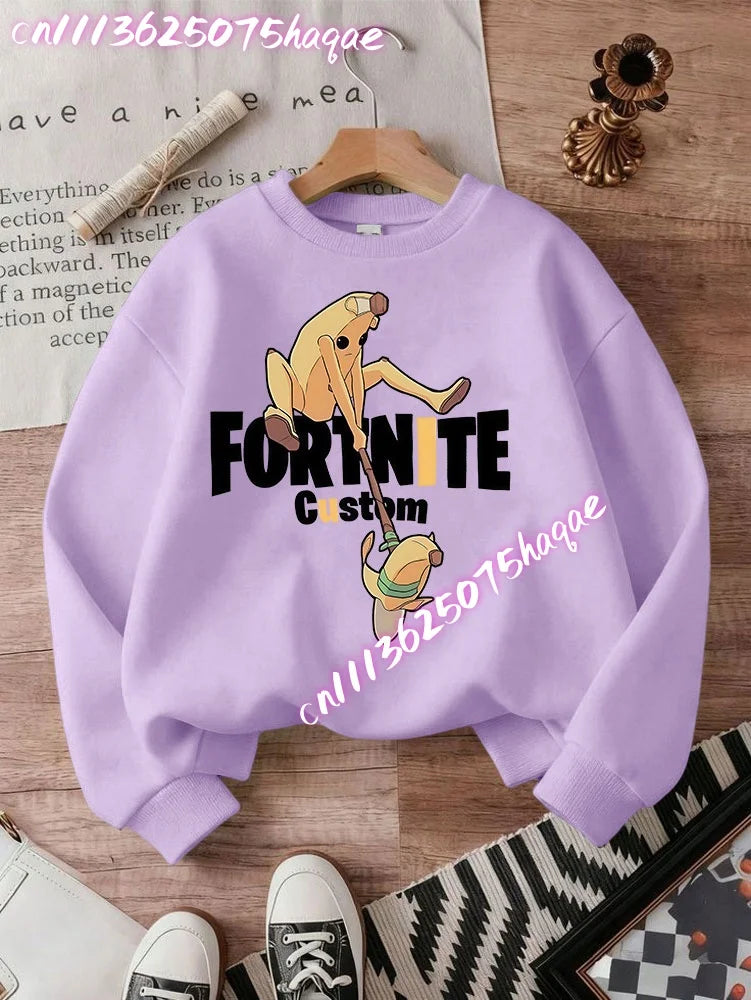 2026 Fortnites Kids Hooded Coats Anime Fortress Night Sweatshirts Game Spring Autumn Hoodies Sportwear Children Clothes Gift