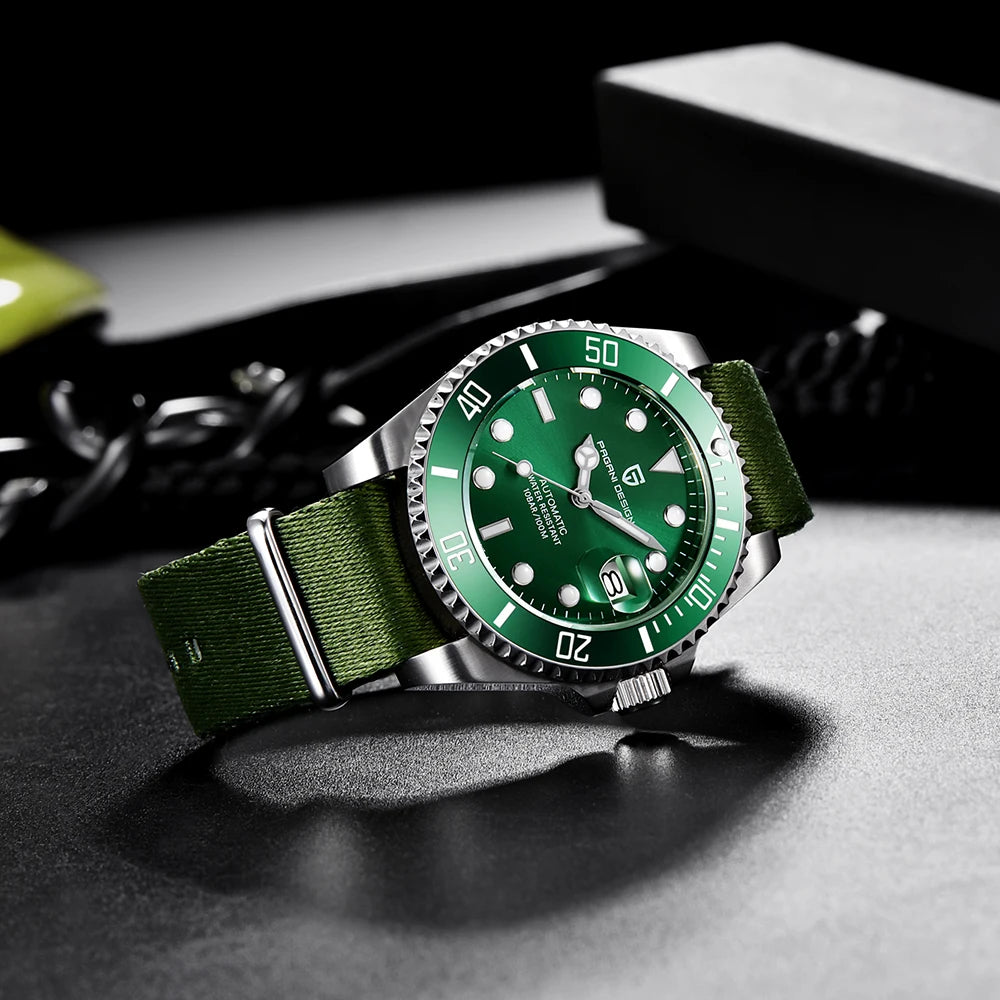 New PAGANI DESIGN Diving Automatic Mechanical Watch Luxury Sports Waterproof Watch Stainless Steel Sapphire Luminous Watch for Men