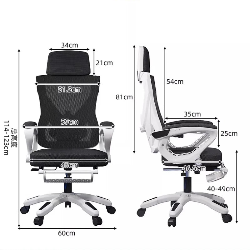 Luxury Ergonomic Office Chair Recliner Gaming Chair with Armrests, High Back Swivel Office Chair, Comfortable Home Office Furniture with Adjustable Height