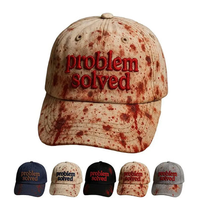 Problème de broderie sur le thème d’Halloween résolu : casquette sanglante d’horreur, idéale pour les fêtes d’Halloween, les accessoires de cosplay et les cadeaux