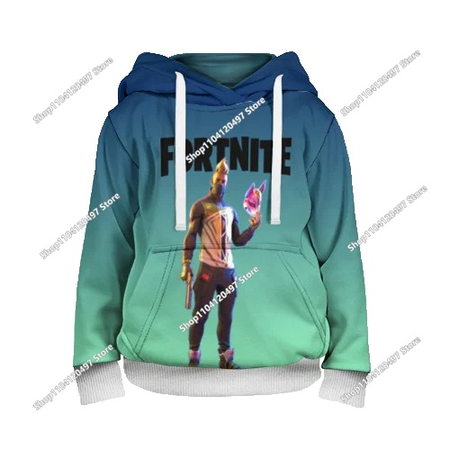 2025 uusi Fortnite 3D -painettu unisex-huppari, rento takki, pelioheistuote, cosplay, lastenvaatteet, lahjat