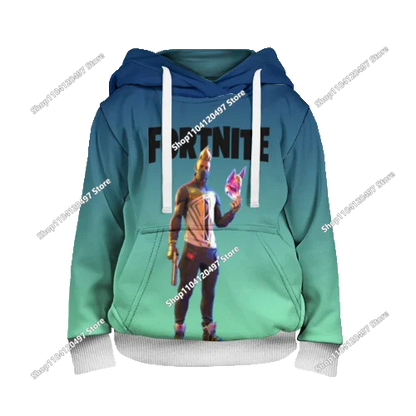 2025 uusi Fortnite 3D -painettu unisex-huppari, rento takki, pelioheistuote, cosplay, lastenvaatteet, lahjat