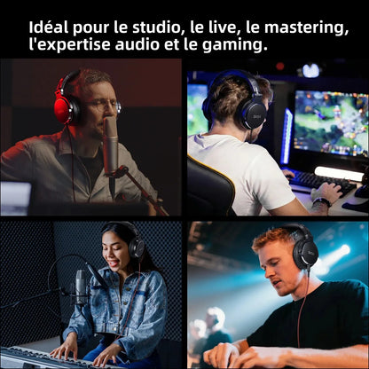 Oneodio EKSA P100 3.5/6.35mm Wired Studio HiFi Headphones Over Ear Professional Hi-Res DJ Monitor Headset With Mic For Guitar