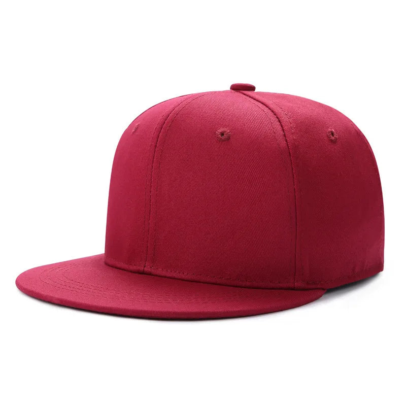 Partihandel 40 färger Justerbara platta snapback-kepsar med skärm Dam Mode Polyester Enfärgad basebollkeps Herr Hiphop Blank sportkeps