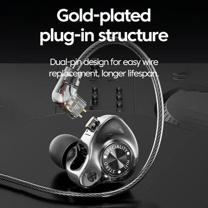 Original 15D Super Bass In-Ear Headphone With Mic 3.5mm AUX/Type-C Digital Chip Headset For iPhone 17 Huawei Xiaomi Android