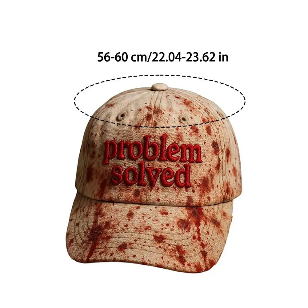 Problème de broderie sur le thème d’Halloween résolu : casquette sanglante d’horreur, idéale pour les fêtes d’Halloween, les accessoires de cosplay et les cadeaux