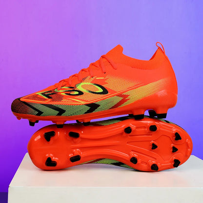 Nouvelles chaussures de football pour hommes FG, chaussures de football ultralégères, chaussures d'entraînement en plein air, chaussures de match de football, crampons longs antidérapants, livraison directe