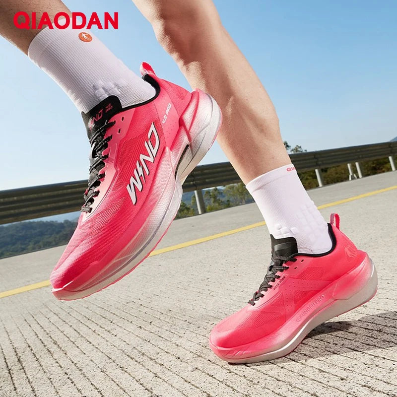 QIAODAN WIND 4PRO Carbon Plate Marathon Shoes Men Professional Racing Sneakers 2026 Breathable Running Sports Shoes QDB023262291