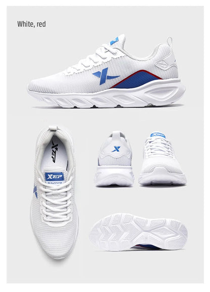 Zapatillas de running Xtep para hombre 2025 primavera, zapatillas deportivas absorbentes del sudor, resistentes al desgaste y estables, sneakers deportivos 880119115131