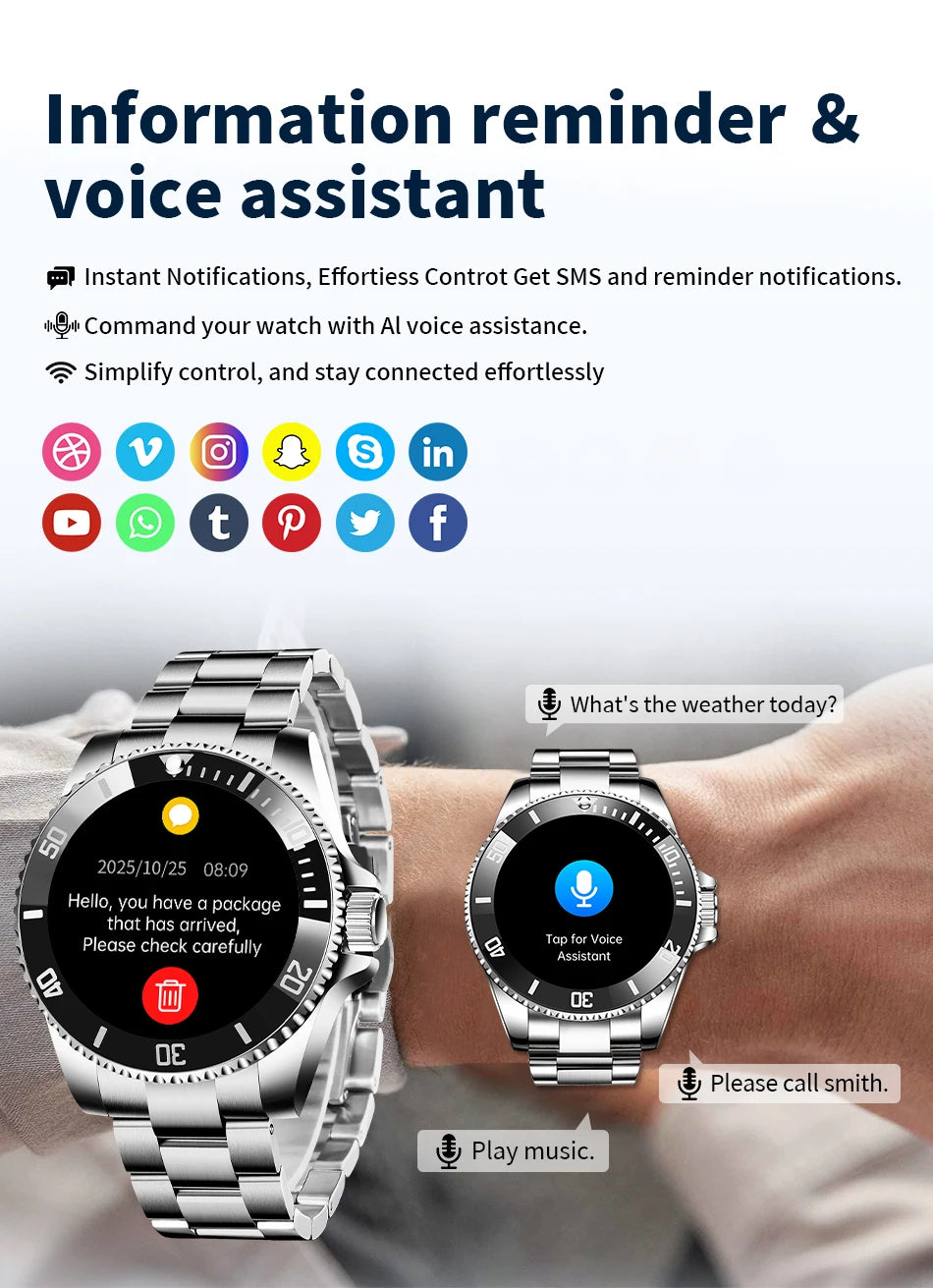 LIGE 2026 Business Smart Watch Men IP68 Waterproof Bluetooth call Sport Men Watches 1.27"HD Screen Health Monitor New Smartwatch