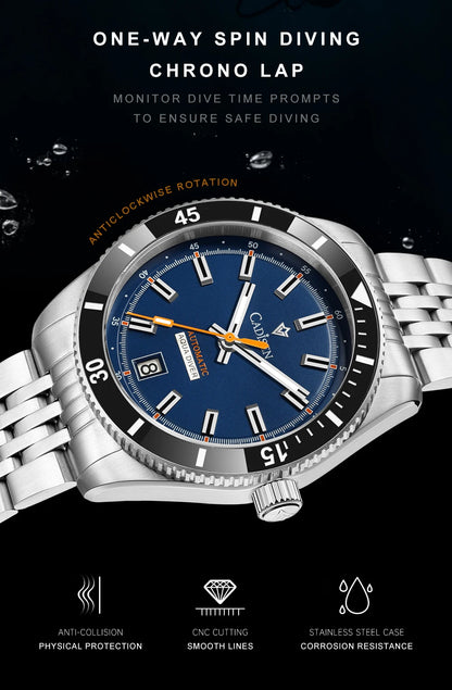 NEW 2025 CADISEN Mens Watches Mechanical Wristwatch For Men Automatic Watch Men Japan 8215 Ceramic Bezel 10Bar Waterproof Clock