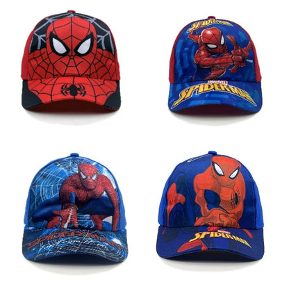 Marvel Spider-Man anime-figur baseballkasket, børnekasket med skygge, bomuld og polyester, hovedbeklædning til alle årstider, solbeskyttelse, gaver