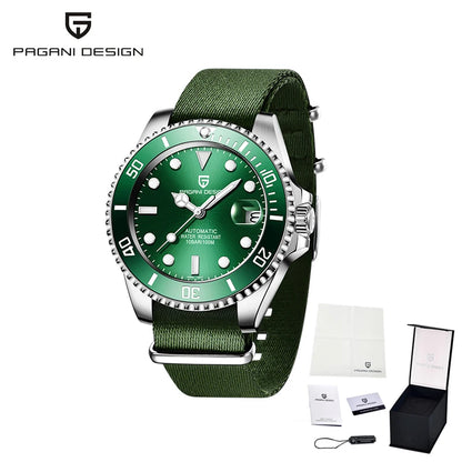 New PAGANI DESIGN Diving Automatic Mechanical Watch Luxury Sports Waterproof Watch Stainless Steel Sapphire Luminous Watch for Men