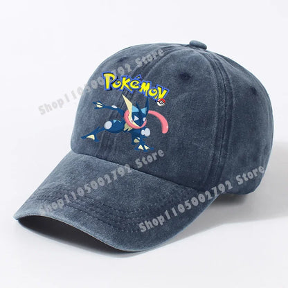 Pokémonové bejzbalové čiapky Pikachu Kawaii Anime postavičky Slnečné klobúky Letné vonkajšie detské a rodičovské slnečné klobúky Trendové čiapky s kačacím jazýčkom Darček