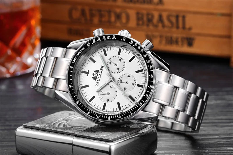 PAULAREIS P Brand Luxury Men Mechanical Watches Calendar Business Watch Men's Sports Waterproof Stainless Steel Automatic Watches
