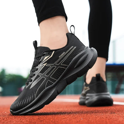 Men's Women EVA Sole Mesh Upper Breathable Running Shoes Soft Shock Absorbing Sports Shoes Unisex Sneakers Lightweight Footwear