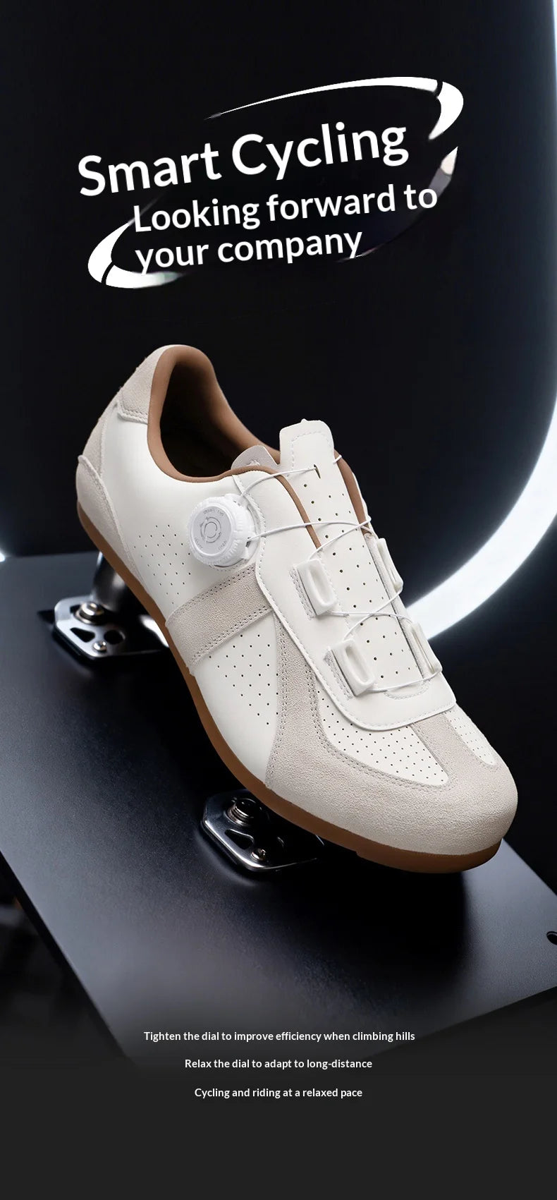 Women's Non-Lock Mountain Bike Shoes, No Cleats, Road Cycling RB Speed Rubber Sole Shoes, Men's Rubber Sole Cycling Shoes