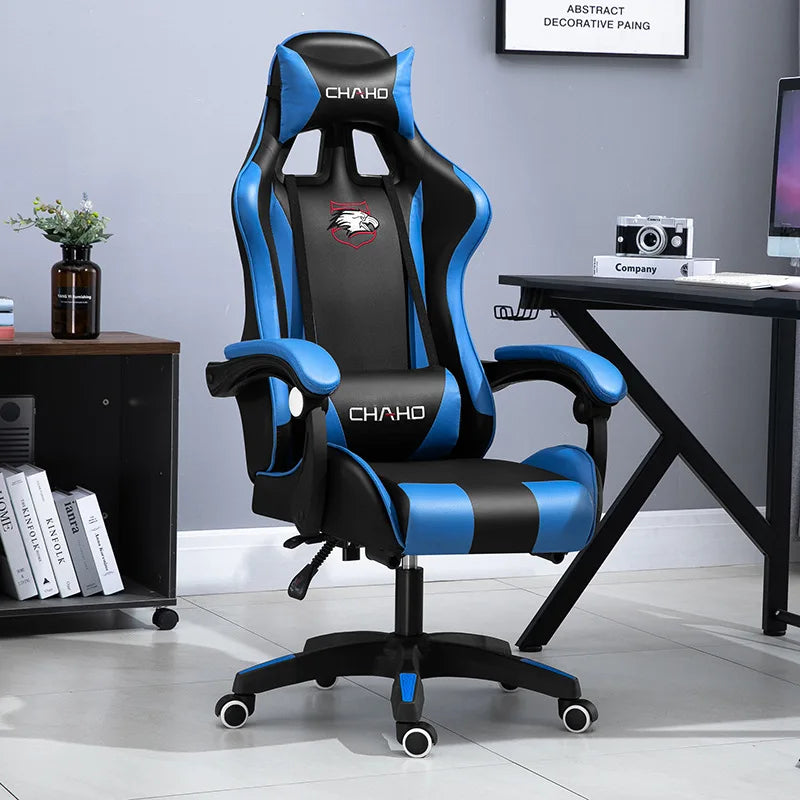 2025 New Computer Chair Green Gaming Chair PU Leather Office Swivel Chair Lift Bedroom Furniture Fashion Sillas Gamer Chair