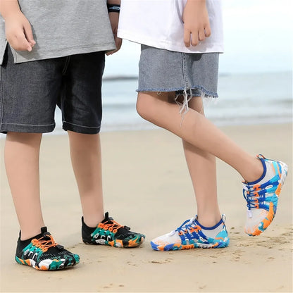 New 12 Colors Water Shoes Kids Summer Beach Five Fingers Barefoot Swimming Aqua Shoes Quick Dry Seaside River Children Sneakers