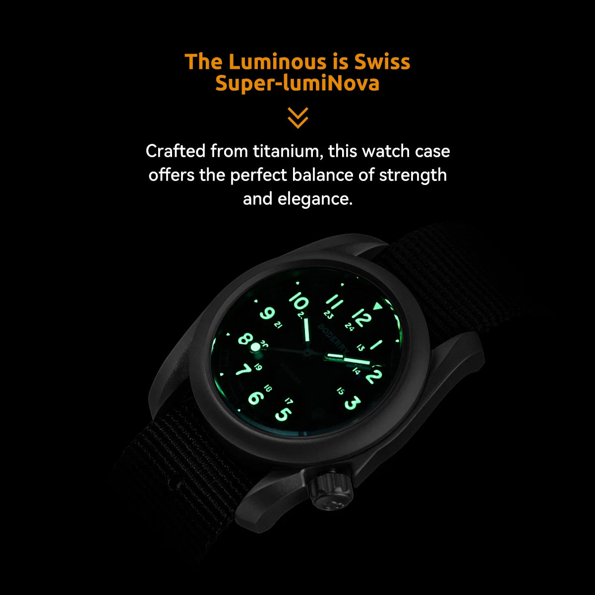 Boderry VOYAGER Field Watches Bronze Case Automatic For Seiko NH35 Watch 100M Waterproof Clock Military Vintage Wristwatch Mens