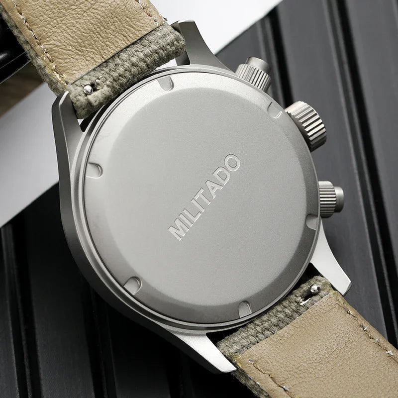 Militado VK61 VK67 Quarz-Chronographenuhr 39mm 316L-Edelstahlgehäuse 3 Zifferblätter wasserdicht 100M Multifunktions-Militäruhr