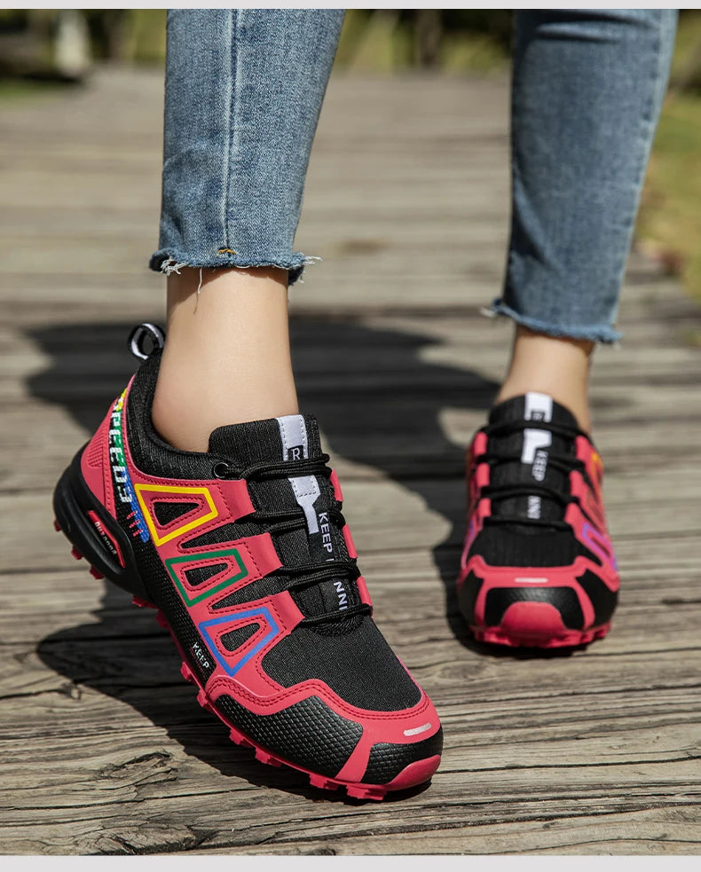 Women's Waterproof Hiking Shoes Outdoor Sports Shoes Women's Walking Travel Sports Shoes Bicycle Sports Shoes Running Sports Sho