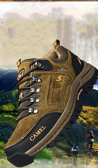 Herren-Wanderschuhe aus Veloursleder, Outdoor-Trail-Trekking-Sneaker, rutschfeste, atmungsaktive Kletterschuhe für Herren, Bergsportschuhe