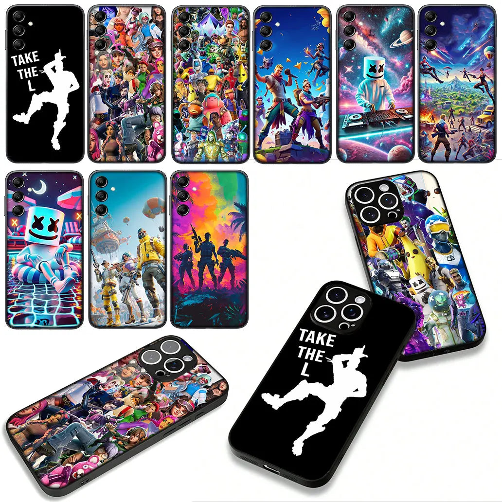 Game F-ForTnites Wallpaper Case für Samsung Galaxy A07 A13 A12 A23 A42 A50 A51 A52 A53 A70 A71 A72 A21S A04 Note 20 9 8 10 Hülle