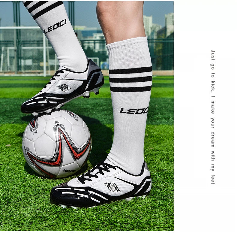 Soccer Shoes Men Turf Football Boots Fashion Firm Ground Studs Anti-Slip Boy Sneakers Original Outdoor Field Training Trainers