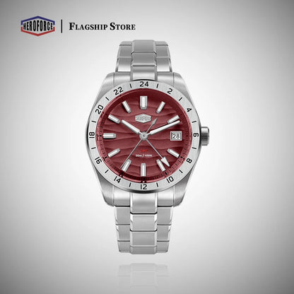 HEROFORCE Men's Well-known Brand Watch; Men's Fashion Waterproof Luminous Stainless Steel Band Casual Calendar Quartz Men Watch