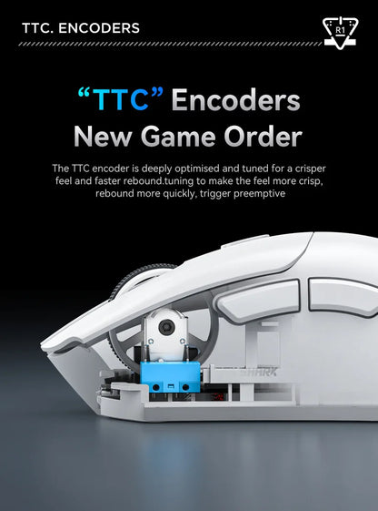 Attack Shark R1 Lightweight Bluetooth 2.4G Wireless Gaming Mouse PAW3311 18000DPI Ergonomic Macro Mice