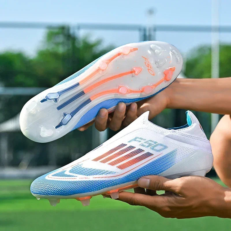 Nouvelles chaussures de football pour hommes, crampons de sport d'extérieur pour garçons et adultes, bottes de football d'entraînement respirantes, antidérapantes, à crampons longs, confortables