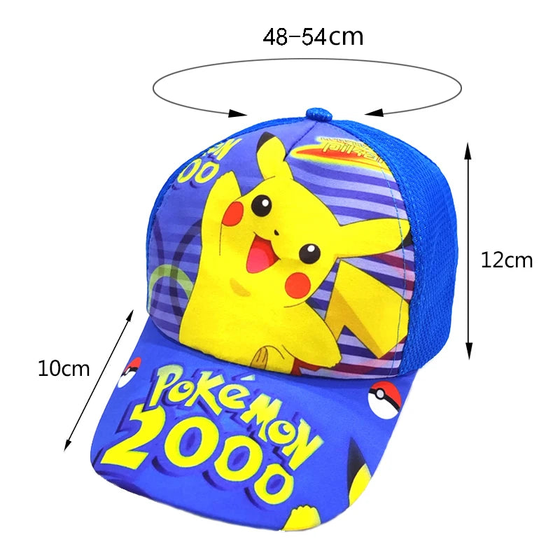 Kreslená bejzbalová čiapka s motívom Pokémona, čiapka s Pikachuom, nastaviteľná, Pokemon Cosplay, Hip Hop, pre deti, dievčatá, chlapcov, anime postavičky, hračky, darčeky pre deti