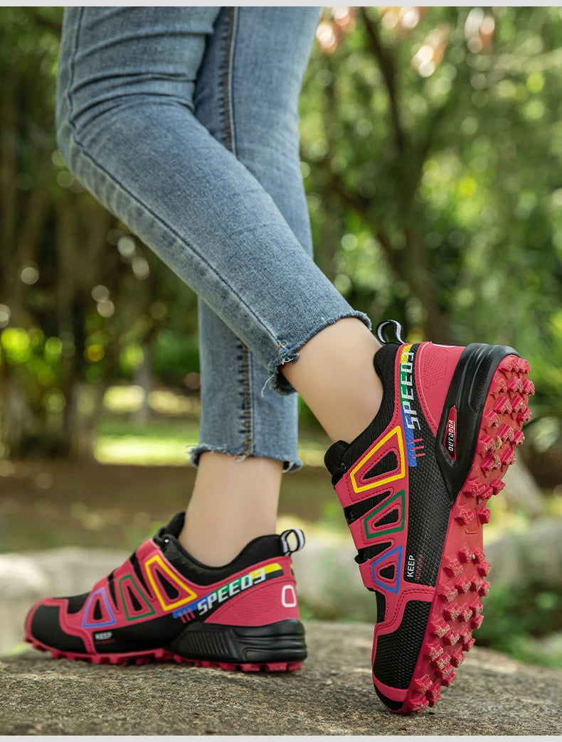 Women's Waterproof Hiking Shoes Outdoor Sports Shoes Women's Walking Travel Sports Shoes Bicycle Sports Shoes Running Sports Sho