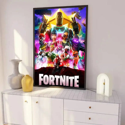 Game-F-F-Fortnites Posters Self Adhesive Waterproof Ideal For Living Room Bedroom Bar Decoration