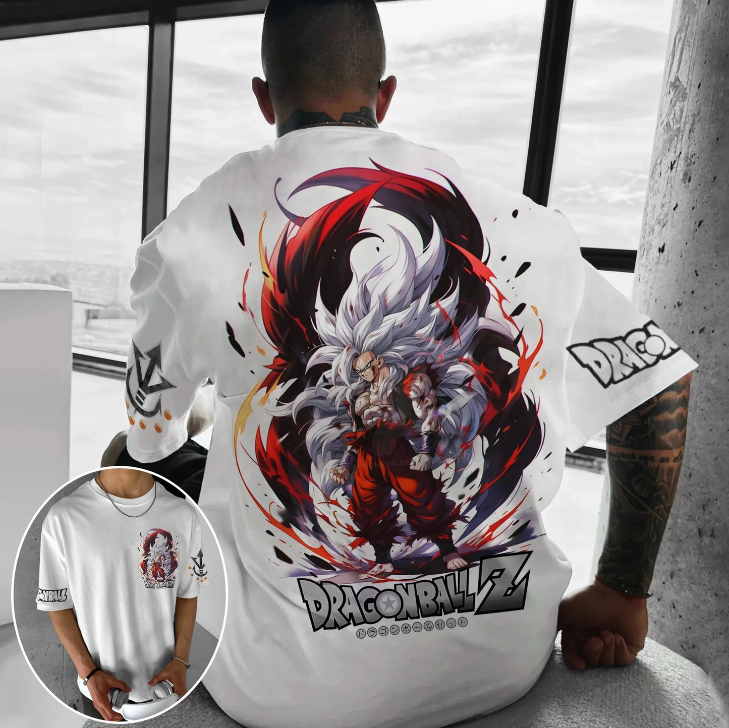 Dragon Ball Z Print Short Sleeve Cotton T-Shirt Son Goku Vegeta Men Women Clothes Harajuku Y2k Tee Vintage Summer Streetwear