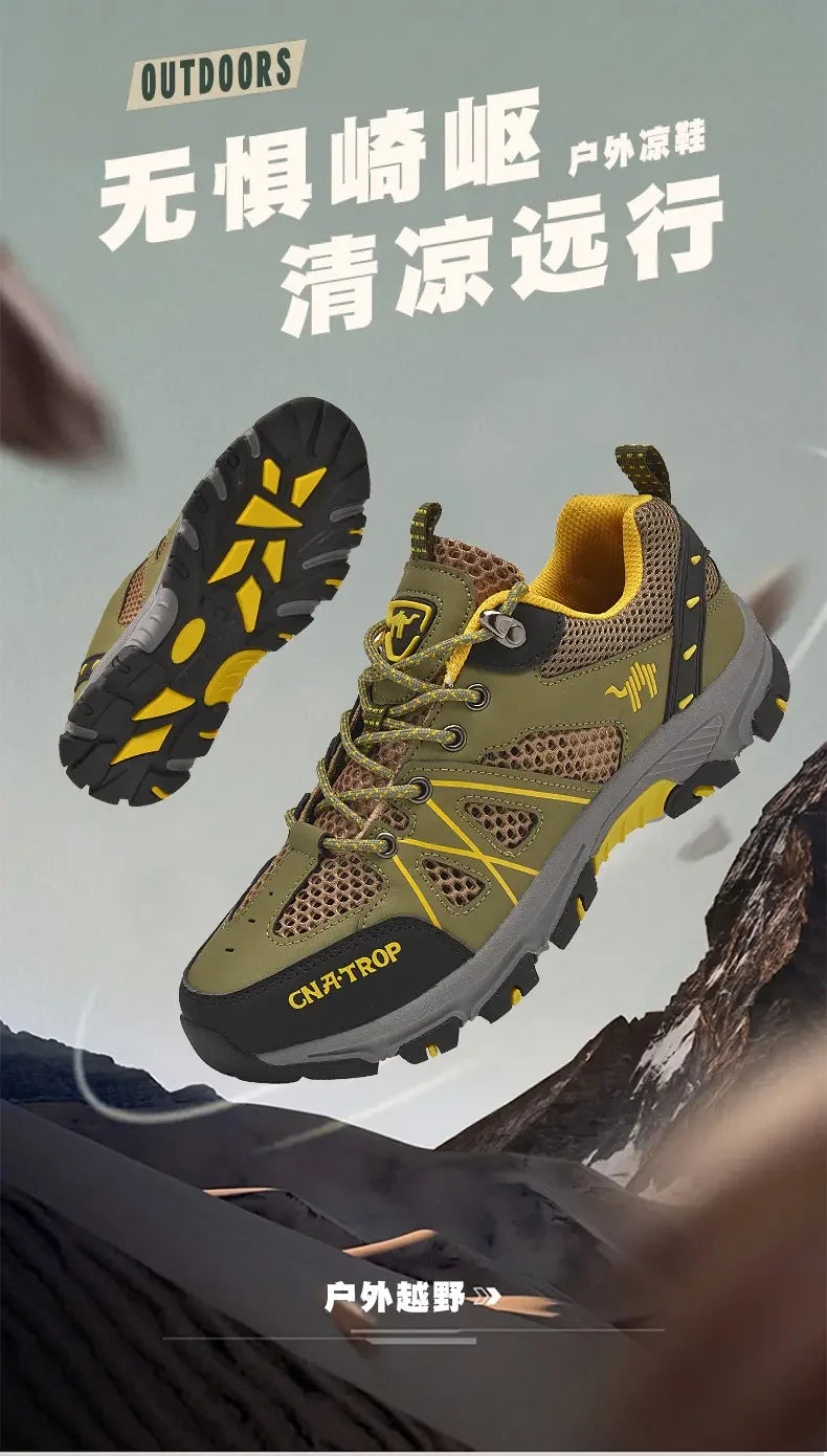 Men's Hiking Shoes Breathable Mesh Sports Summer Outdoor Wear-resistant Hiking and Hunting Tactical Shoes
