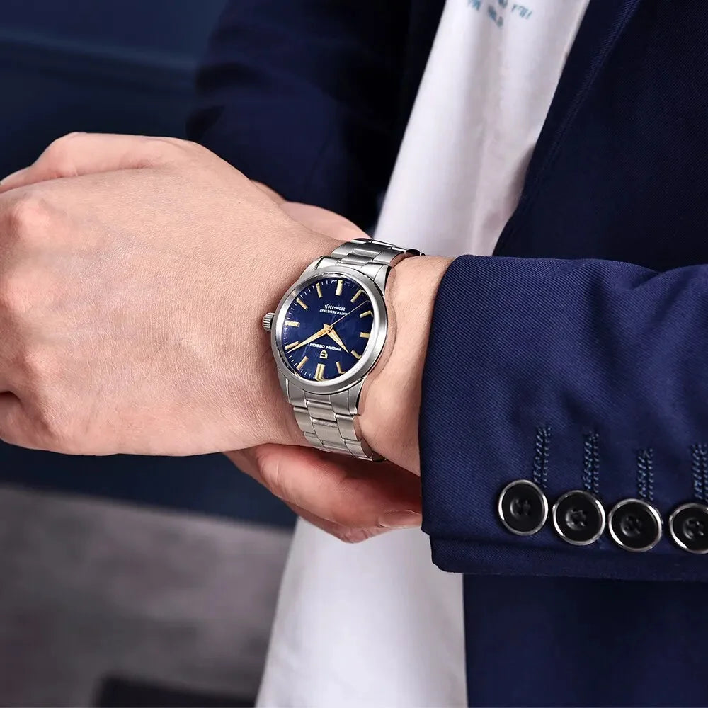Pánské hodinky PAGANI DESIGN 40 mm, japonský quartzový strojek TMI VH31, luxusní/obchodní styl, safírové sklo, nerezová ocel 316L, vodotěsné do 100 m