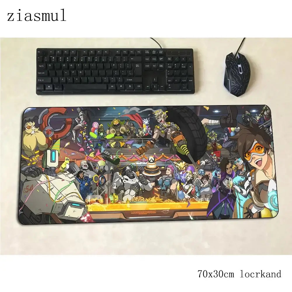Overwatch-hiirimatto pelaajalle, upea 70x30cm gaming-hiirimatto PC:lle, kannettavalle ja työpöydälle, pelihiirimatto, esteettinen pelaajamatto, gamepad