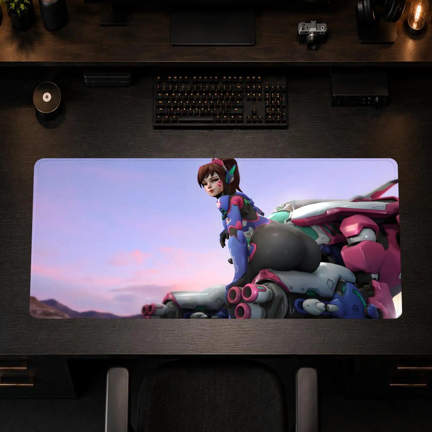 Tapete de Rato Gaming Overwatch para Escritório, Antiderrapante, DIY, Grande, para Teclado e Rato, com Bordas Overlock