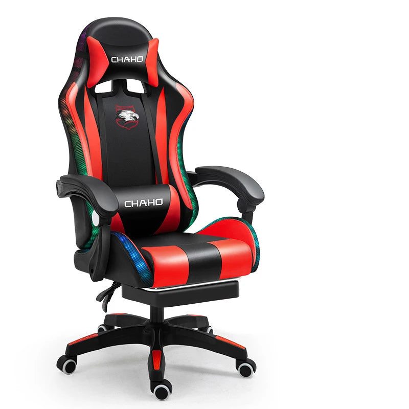 2025 New Computer Chair Green Gaming Chair PU Leather Office Swivel Chair Lift Bedroom Furniture Fashion Sillas Gamer Chair