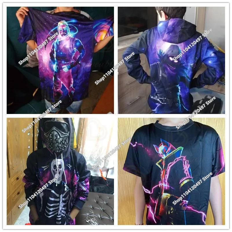 2025 uusi Fortnite 3D -painettu unisex-huppari, rento takki, pelioheistuote, cosplay, lastenvaatteet, lahjat