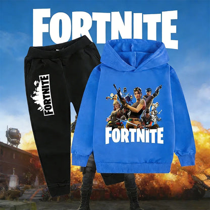 2026 Neuer Fortnite-Game-Print Freizeitanzug für Kinder, Cartoon-Langarmanzug für Herbst/Winter, neuer Teenager-Anzug