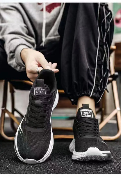 Breathable Mesh Men's Lightweight Casual Sneakers Non-Slip Soft Sole Running Shoes for Spring and Summer